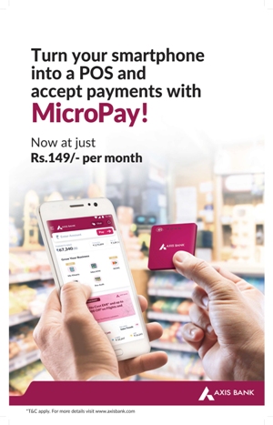 Axis Bank launches 'MicroPay' based on 'Pin on Mobile' technology for digital payments_50.1